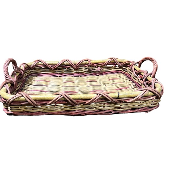 3/$15 Wicker Rectangular Basket with Handles - Picture 3 of 11
